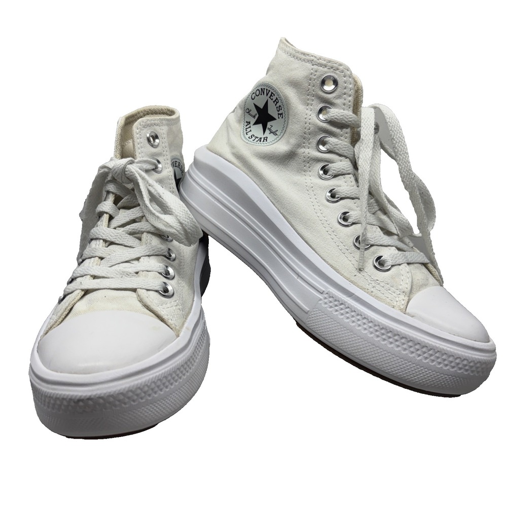 Converse Chuck Taylor All Star Move Hi Platform Sneaker Natural Ivory Womens 6